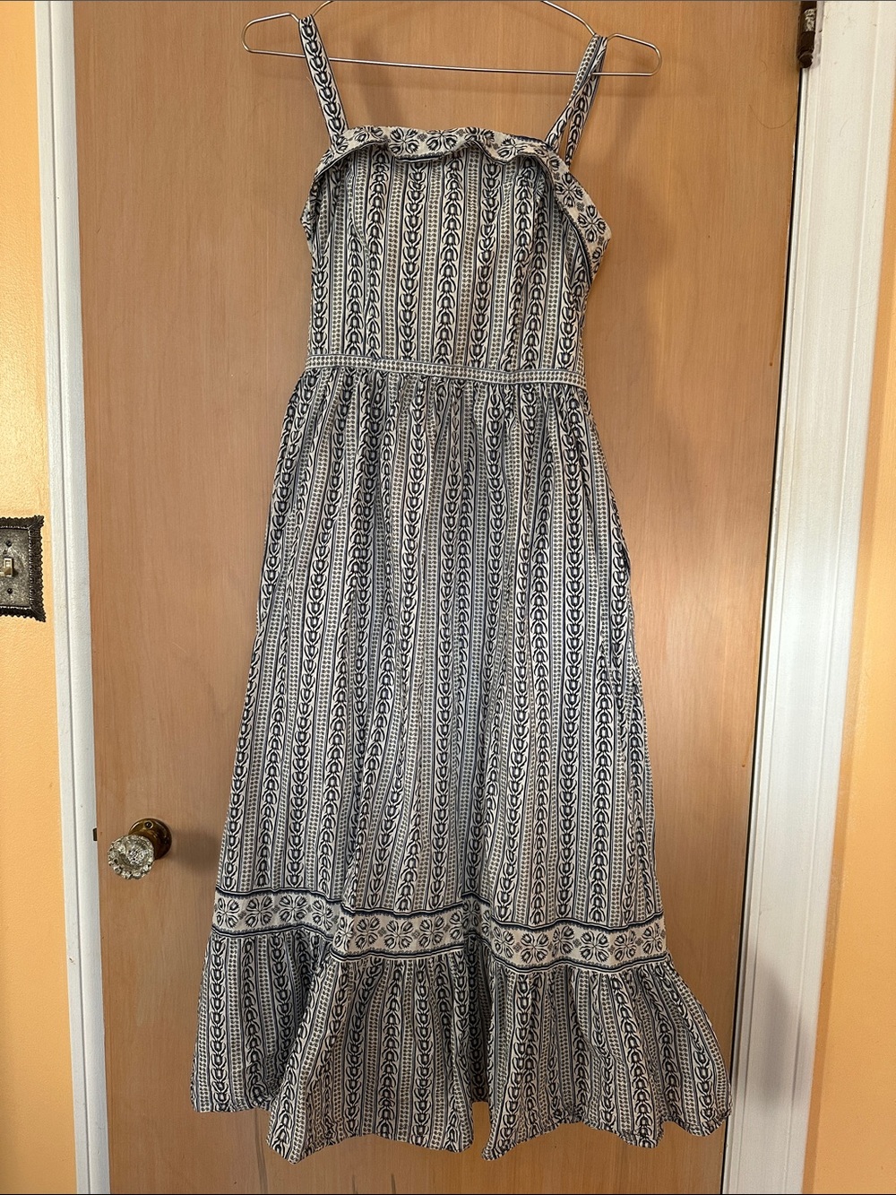 Max Studio Black and White Printed Maxi Sundress